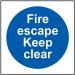 Fire Escape Keep Clear- 1.2 mm Recyclable Pp (150 X 150 Mm) 419532