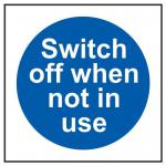 Switch Off When Notin Use - 1.2 mm Recyclable Pp (150 X 150 Mm) 419536