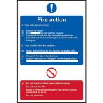 Fire Action Procedure- Sav (400 X 600 Mm) 419539