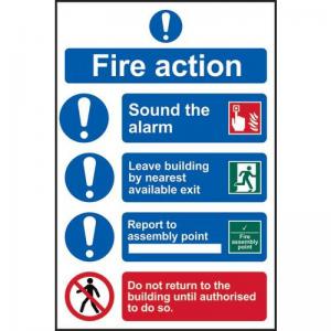Fire Action Procedure - 1.2mm Recyclable Pp 200 X 300mm 419542
