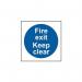 Fire Exit Keep Clear- Sav (150 X 150 Mm) 419543