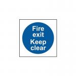Fire Exit Keep Clear- 1.2 mm Recyclable Pp (150 X 150 Mm) 419544