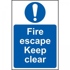 Fire Escape Keep Clear - Sav 400 X 600mm 419566