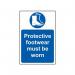 Protective Footwear Mustbe Worn - 1.2 mm Recyclable Pp (400 X 600 Mm) 419593