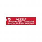 Warning Concealed Cctv Camerasoperate on These Premises - Sapp (200 X 50 Mm) 419603