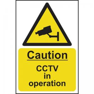 Caution Cctv In Operation - 1.2mm Recyclable Pp 400 X 600mm 419607