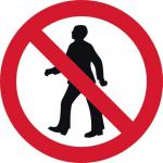 450 mm Dia Dibond no Pedestriansroad Sign (without Channel) 419622