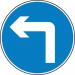 600 mm Dia. Dibond leftturn Road Sign (with Channel) 419623