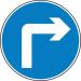 600 mm Dia. Dibond rightturn Road Sign (without Channel) 419626