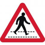600 mm Tri. Dibond pedestrianwalkway Road Sign (with Channel) 419639