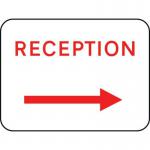 600 X 450 mm Dibond receptionarrow Right Road Sign (with Channel) 419667