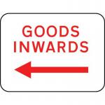 600 X 450 mm Dibond goods Inwardsarrow Left Road Sign (with Channel) 419669