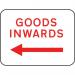 600 X 450 mm Dibond goods Inwardsarrow Left Road Sign (without Channel) 419670