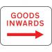 600 X 450 mm Dibond goods Inwardsarrow Right Road Sign (without Channel) 419672