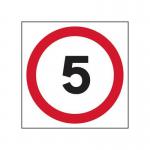 5 Mph (speed Limit)- 1.2 mm Recyclable Pp (400 X 400 Mm) 419684