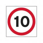 10 Mph (speed Limit)- 1.2 mm Recyclable Pp (400 X 400 Mm) 419686