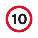 600 mm Dia. Dibond 10 Mphroad Sign (with Channel) 419700