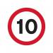 600 mm Dia. Dibond 10 Mphroad Sign (with Channel) 419700