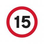 600 mm Dia. Dibond 15 Mphroad Sign (with Channel) 419704