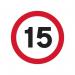 600 mm Dia. Dibond 15 Mphroad Sign (with Channel) 419704