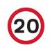 600 mm Dia. Dibond 20 Mphroad Sign (with Channel) 419708