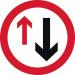 600 mm Dia. Dibond give Way Tooncoming Traffic Road Sign (without Channel) 419714