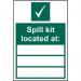 Spill Kit Locatedat____ - 1.2 mm Recyclable Pp (200 X 300 Mm) 419751