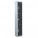 Standard Locker 1800.380.380- 3 Compartment Dark Grey Doors 419806