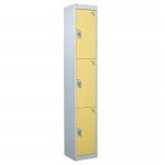 Standard Locker 1800.450.450- 3 Compartment - Yellow Doors 419830
