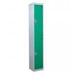 Standard Locker 1800.300.450- 2 Compartment - Green Doors 419844