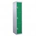 Standard Locker 1800.300.450- 3 Compartment - Green Doors 419845