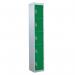 Standard Locker 1800.300.450- 5 Compartment - Green Doors 419847