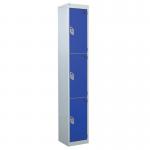 Standard Locker 1800.300.450- 3 Compartment - Dark Blue Doors 419857