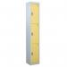 Standard Locker 1800.300.450- 3 Compartment - Yellow Doors 419863