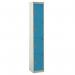 Standard Locker 1800.300.450- 4 Compartment - Light Blue Doors 419870