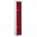 Standard Locker 1800.300.450- 2 Compartment - Red Doors 419874