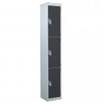 Standard Locker 1800.300.450- 3 Compartment - Dark Grey Doors 419892