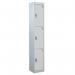 Standard Locker 1800.300.300- 3 Compartment - Light Grey Doors 419940