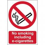 No Smoking Including E-cigarettes- 1.2 mm Recyclable Pp (200 X 300 Mm) 420013