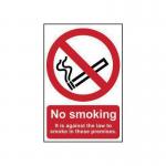 No Smoking It Is Against The Lawto Smoke on These Premises - Clg (200 X 300 Mm) 420023