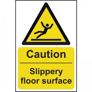 Caution Slippery Floor Surface - 1.2mm Recyclable Pp 200 X 300mm