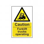 Caution Fork Lift Trucksoperating - 1.2 mm Recyclable Pp (200 X 300 Mm) 420078