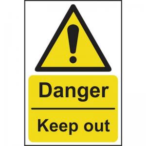 Danger Keep Out - 1.2mm Recyclable Pp 400 X 600mm 420088