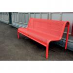 Metal mesh outdoor bench seat 420794