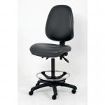 X 3 High Chair with Lock Loaded Castorsupholstered in Anti-bacterial Vinyl - Black 420931