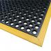 Workstation Mat, 1550 X 1720 X 13 Mm,yellow Edge 420981