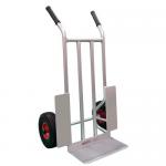 Lightweight wide back aluminium sack truck, with pneumatic tyres 420996