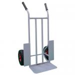 Steel sack trucks with fixed toe plate - wide back frame, puncture-proof tyres 420999