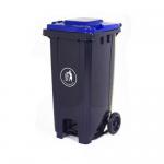 Pedal operated wheelie bin with coloured lid 421101