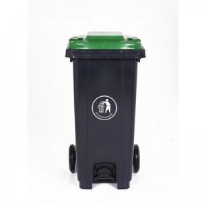 Pedal operated wheelie bin with coloured lid 421102